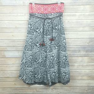 Embroidered Ethnic Batik Coulotte Pants